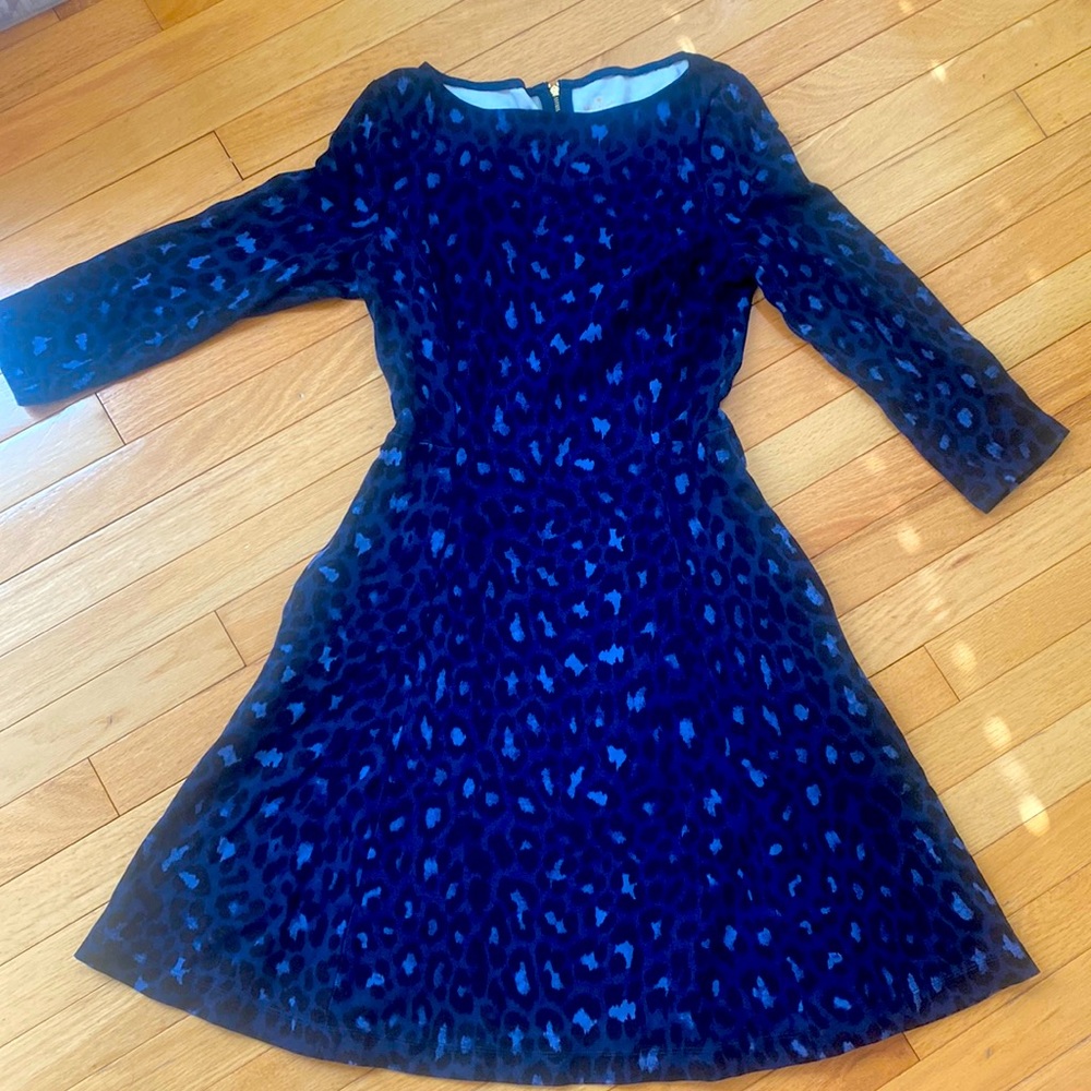 Blue animal print dress